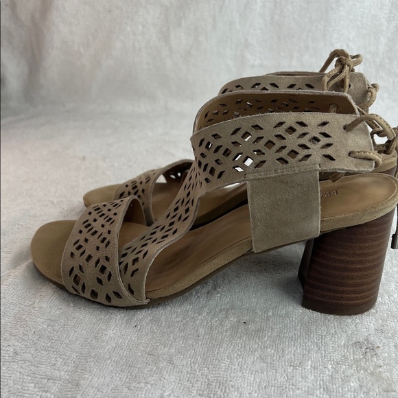 Franco Fortini Taupe Cutout Sandals - Picture 4 of 6